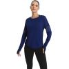image:imageICTIVE Long Sleeve Workout Shirts for Women Loose Fit Workout Tops Running Shirts with Thumb HoleDark Blue