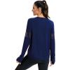 image:imageICTIVE Long Sleeve Workout Shirts for Women Loose Fit Workout Tops Running Shirts with Thumb HoleDark Blue