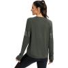 image:imageICTIVE Long Sleeve Workout Shirts for Women Loose Fit Workout Tops Running Shirts with Thumb HoleDark Gray