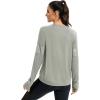 image:imageICTIVE Long Sleeve Workout Shirts for Women Loose Fit Workout Tops Running Shirts with Thumb HoleGray