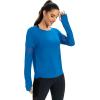image:imageICTIVE Long Sleeve Workout Shirts for Women Loose Fit Workout Tops Running Shirts with Thumb HoleRoyal Blue