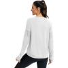 image:imageICTIVE Long Sleeve Workout Shirts for Women Loose Fit Workout Tops Running Shirts with Thumb HoleWhite