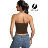 image:imageFihapyli ICTIVE Sports Bras for Women Halter Neck Spaghetti Strap Padded Backless Workout Yoga Running BraCoffee
