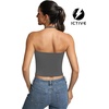 image:imageFihapyli ICTIVE Sports Bras for Women Halter Neck Spaghetti Strap Padded Backless Workout Yoga Running BraDarkgrey