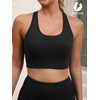 image:imageFihapyli ICTIVE Sports Bras for Women Wirefree Padded Racerback Mesh Back Workout Yoga Running BraBlack