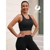 image:imageFihapyli ICTIVE Sports Bras for Women Wirefree Padded Racerback Mesh Back Workout Yoga Running BraBlack