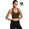 image:imageFihapyli ICTIVE Sports Bras for Women Wirefree Padded Racerback Mesh Back Workout Yoga Running BraCoffee
