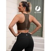 image:imageFihapyli ICTIVE Sports Bras for Women Wirefree Padded Racerback Mesh Back Workout Yoga Running BraCoffee