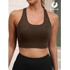 image:imageFihapyli ICTIVE Sports Bras for Women Wirefree Padded Racerback Mesh Back Workout Yoga Running BraCoffee