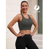 image:imageFihapyli ICTIVE Sports Bras for Women Wirefree Padded Racerback Mesh Back Workout Yoga Running BraGrey