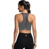 image:imageFihapyli ICTIVE Sports Bras for Women Wirefree Padded Racerback Mesh Back Workout Yoga Running BraGrey