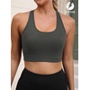 image:imageFihapyli ICTIVE Sports Bras for Women Wirefree Padded Racerback Mesh Back Workout Yoga Running BraGrey