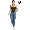 image:imageFihapyli ICTIVE Women Sexy Halter Neck One Piece Thong Adjustable Strap Sleeveless Cami Bodysuit TopCoffee
