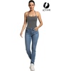 image:imageFihapyli ICTIVE Women Sexy Halter Neck One Piece Thong Adjustable Strap Sleeveless Cami Bodysuit TopDarkgrey
