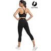 image:imageFihapyli ICTIVE Womens Y Back Racerback Sports Bra Adjustable Spaghetti Straps Scoop Neck Padded Workout Yoga BraBlack