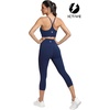 image:imageFihapyli ICTIVE Womens Y Back Racerback Sports Bra Adjustable Spaghetti Straps Scoop Neck Padded Workout Yoga BraDarkblue