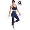 image:imageFihapyli ICTIVE Womens Y Back Racerback Sports Bra Adjustable Spaghetti Straps Scoop Neck Padded Workout Yoga BraDarkblue