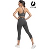 image:imageFihapyli ICTIVE Womens Y Back Racerback Sports Bra Adjustable Spaghetti Straps Scoop Neck Padded Workout Yoga BraDarkgrey
