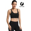 image:imageICTIVE Sports Bras for Women High Impact Bust Push up Crisscross Back Workout Running BraBlack