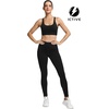 image:imageICTIVE Sports Bras for Women High Impact Bust Push up Crisscross Back Workout Running BraBlack