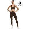 image:imageICTIVE Sports Bras for Women High Impact Bust Push up Crisscross Back Workout Running BraCoffee