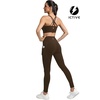 image:imageICTIVE Sports Bras for Women High Impact Bust Push up Crisscross Back Workout Running BraCoffee