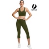 image:imageICTIVE Sports Bras for Women High Support High Impact Bust Push up Racerback Workout Running BraArmy Green