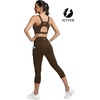 image:imageICTIVE Sports Bras for Women High Support High Impact Bust Push up Racerback Workout Running BraCoffee
