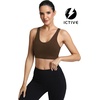 image:imageICTIVE Sports Bras for Women High Support High Impact Bust Push up Racerback Workout Running BraCoffee