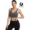 image:imageICTIVE Sports Bras for Women High Support High Impact Bust Push up Racerback Workout Running BraGrey
