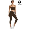 image:imageICTIVE Strappy Sports Bras for Women Criss Cross Back Racerback High Impact Padded Yoga Bras Workout Clothes for WomenCoffee