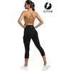 image:imageICTIVE Strappy Sports Bras for Women Criss Cross Back Racerback High Impact Padded Yoga Bras Workout Clothes for WomenKhaki