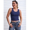image:imageICTIVE Womens Sleeveless Racerback Tank Top Crew Neck Slim Fit Workout Casual Basic Cami ShirtsDarkblue