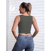 image:imageICTIVE Womens Sleeveless Racerback Tank Top Crew Neck Slim Fit Workout Casual Basic Cami ShirtsGrey