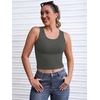 image:imageICTIVE Womens Sleeveless Racerback Tank Top Crew Neck Slim Fit Workout Casual Basic Cami ShirtsGrey
