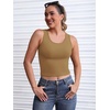 image:imageICTIVE Womens Sleeveless Racerback Tank Top Crew Neck Slim Fit Workout Casual Basic Cami ShirtsKhaki