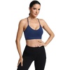 image:imageICTIVE Womens Sports Bra Camisole Adjustable Spaghetti Strap Padded Wireless Workout Yoga Crop TopDarkblue
