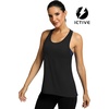 image:imageICTIVE Workout Tops for Women Sleeveless Cross Back Muscle Racerback Exercise Tank ShirtsBlack