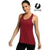 image:imageICTIVE Workout Tops for Women Sleeveless Cross Back Muscle Racerback Exercise Tank ShirtsBurgundy