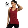 image:imageICTIVE Workout Tops for Women Sleeveless Cross Back Muscle Racerback Exercise Tank ShirtsBurgundy