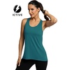 image:imageICTIVE Workout Tops for Women Sleeveless Cross Back Muscle Racerback Exercise Tank ShirtsDark Green