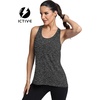 image:imageICTIVE Workout Tops for Women Sleeveless Cross Back Muscle Racerback Exercise Tank ShirtsDark Grey
