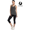 image:imageICTIVE Workout Tops for Women Sleeveless Cross Back Muscle Racerback Exercise Tank ShirtsDark Grey