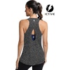image:imageICTIVE Workout Tops for Women Sleeveless Cross Back Muscle Racerback Exercise Tank ShirtsDark Grey