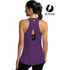 image:imageICTIVE Workout Tops for Women Sleeveless Cross Back Muscle Racerback Exercise Tank ShirtsDark Purple