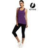 image:imageICTIVE Workout Tops for Women Sleeveless Cross Back Muscle Racerback Exercise Tank ShirtsDark Purple