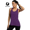 image:imageICTIVE Workout Tops for Women Sleeveless Cross Back Muscle Racerback Exercise Tank ShirtsDark Purple