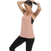 image:imageICTIVE Workout Tops for Women Sleeveless Open Back Muscle Racerback Exercise Tank ShirtsApricot