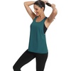 image:imageICTIVE Workout Tops for Women Sleeveless Open Back Muscle Racerback Exercise Tank ShirtsDark Green