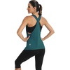 image:imageICTIVE Workout Tops for Women Sleeveless Open Back Muscle Racerback Exercise Tank ShirtsDark Green